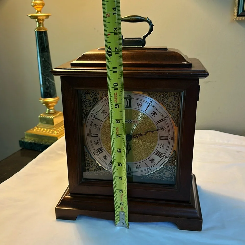 Elegant Brown HOWARD MILLER Wooden Clock